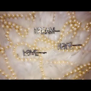 Love Hope Dream hair pins